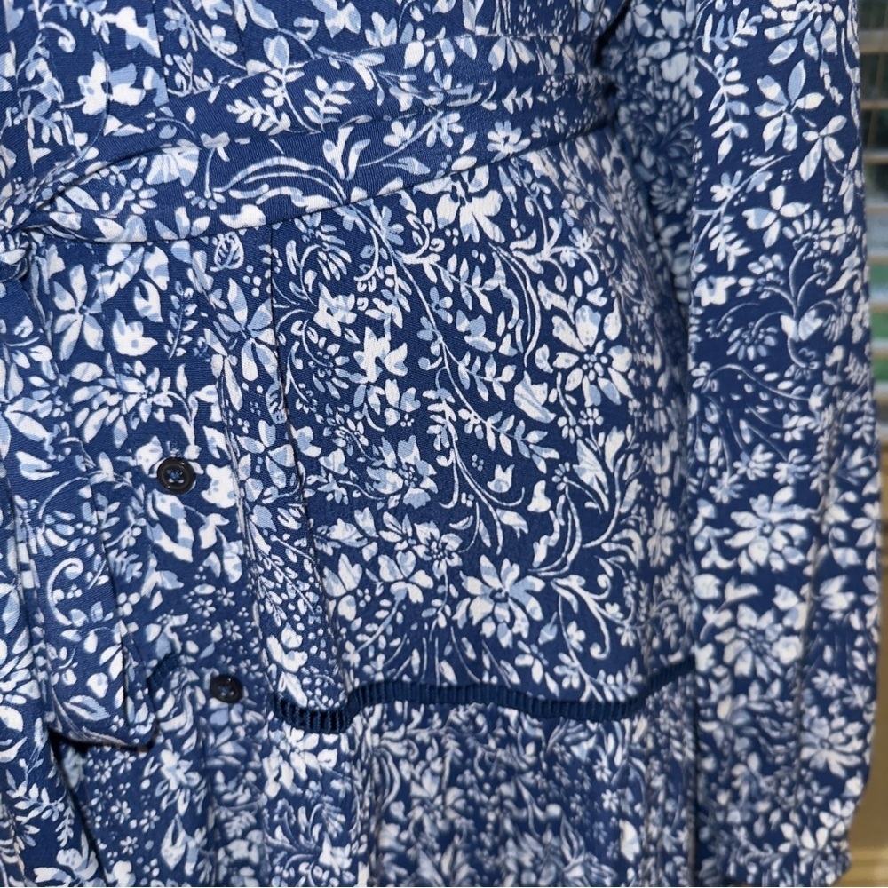 Madewell- Tie-Waist Tiered Mini Dress in Floral Womens Size 8 - Picture 10 of 10